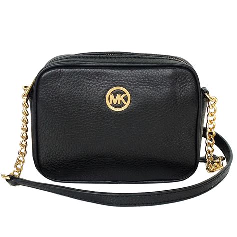 michael kors black leather crossbody purse|michael kors small crossbody black.